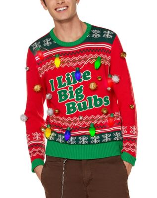 I Like Big Bulbs Light-Up Christmas Sweater