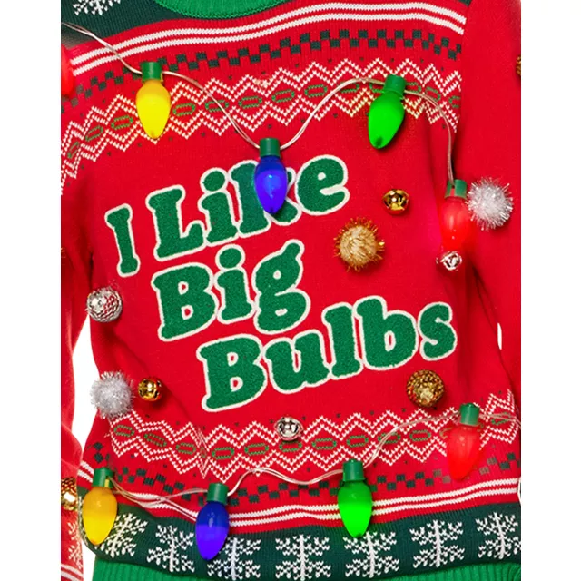 I Like Big Bulbs Light-Up Christmas Sweater at Spencer's