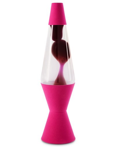 14.5 Inch Pink Flocked Lava Lamp
