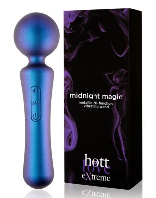 Midnight Magic 20-Function Vibrating Rechargeable Wand Massager - Hott Love Extreme