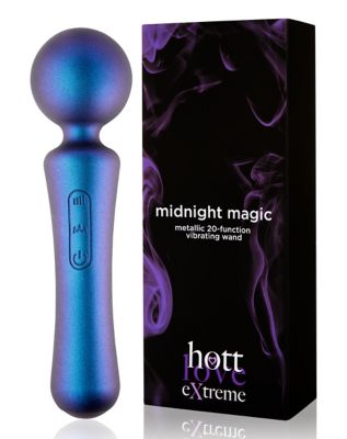 ricky's ultimate wand massager vibrator Midnight Magic 20-Function Vibrating Rechargeable Wand Massager - Hott Love  Extreme