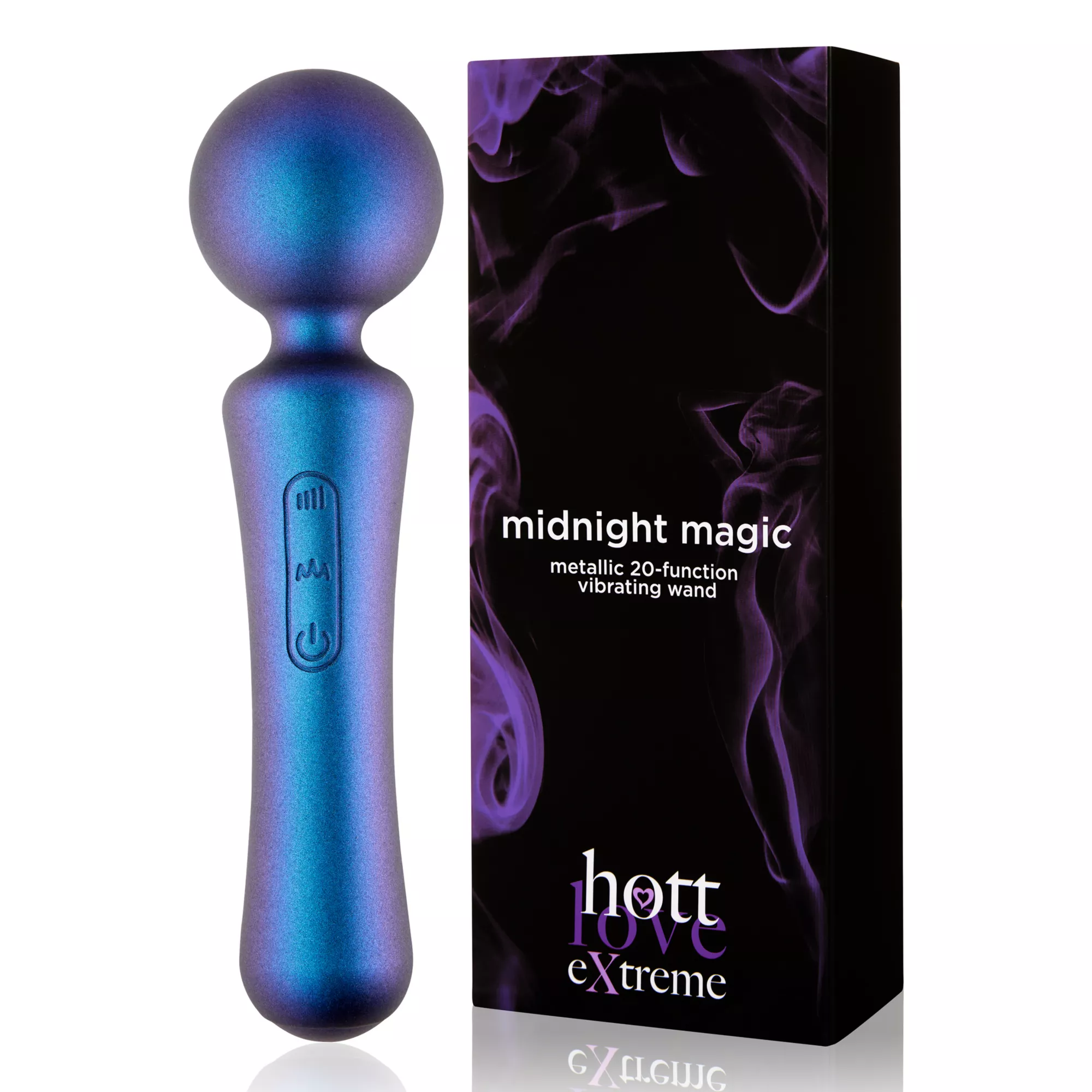 Midnight Magic 20-Function Vibrating Rechargeable Wand Massager - Hott Love Extreme at Spencer's