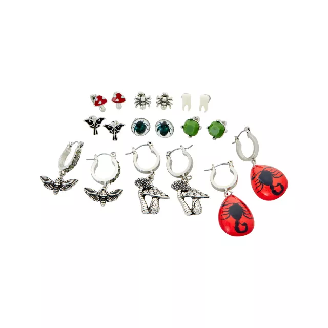 Multi-Pack CZ Beetle and Bugs Assorted Earrings- 9 Pack at Spencer's