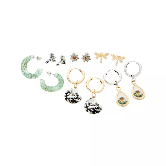 Multi-Pack Jade Frog Assorted Earrings- 6 Pack at Spencer's