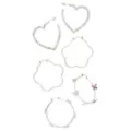 Multi-Pack CZ Heart and Glitter Butterfly Hoop Earrings - 3 Pair at Spencer's