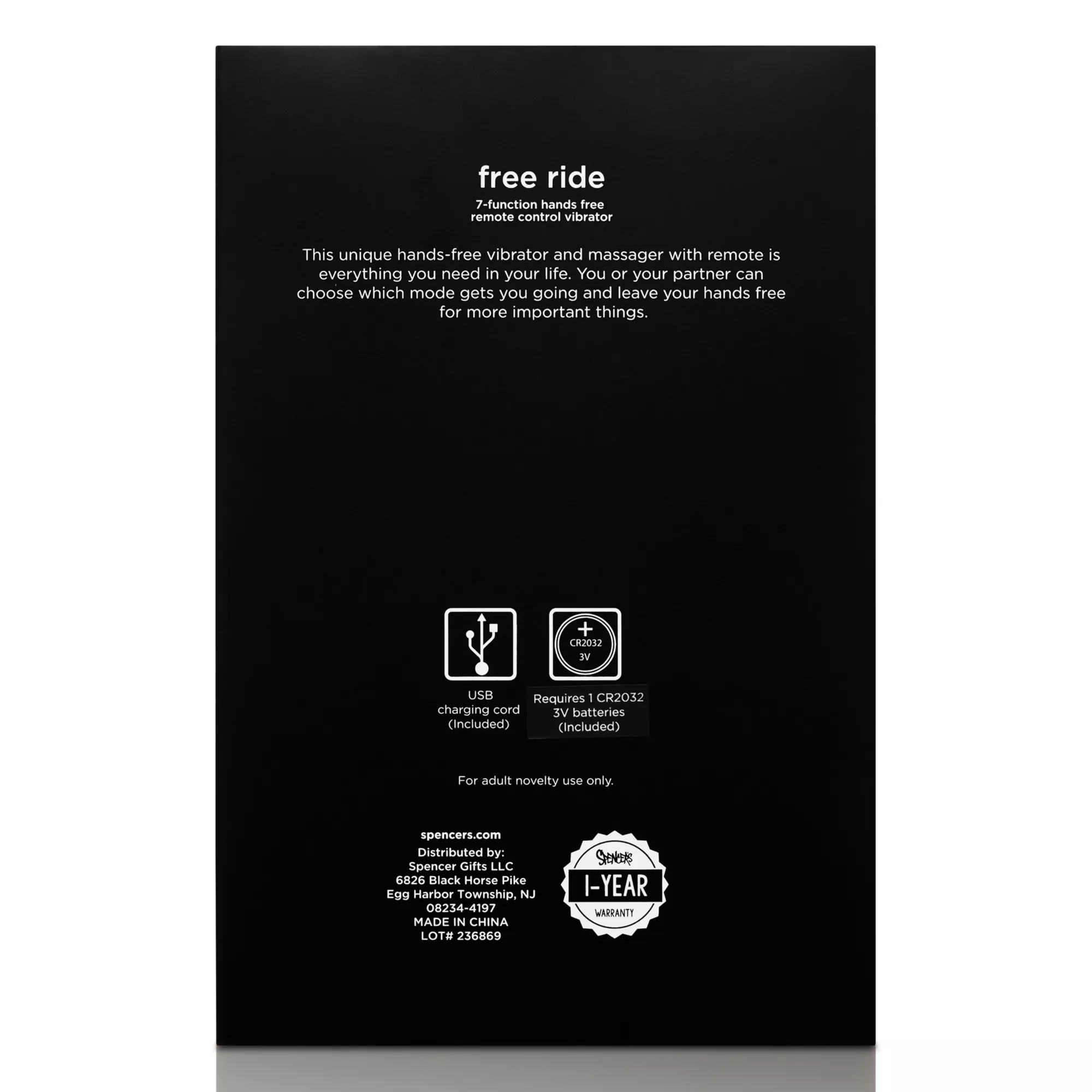 Free Ride Remote Control Vibrator - Hott Love Extreme at Spencer's