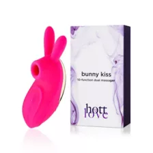 Bunny Kiss 10-Function Dual Massager 8.5 Inch - Hott Love at Spencer's