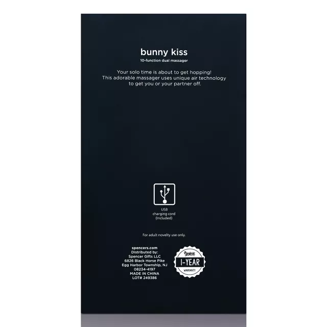 Bunny Kiss 10-Function Dual Massager 8.5 Inch - Hott Love at Spencer's