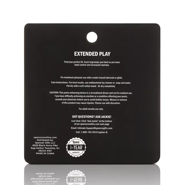 Extended Play Cock Rings 3 Pack - Arouz'd at Spencer's