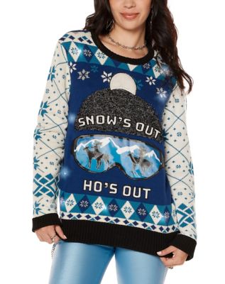 Light-Up Snows Out Ho's Out Christmas Sweater