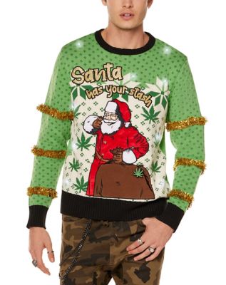 Light-Up Santa Has Your Stash Christmas Sweater