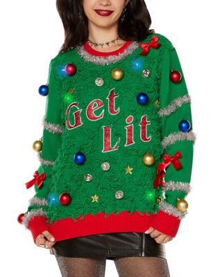 Lit christmas outlet sweater