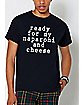 Black Naparoni and Cheese T Shirt - Jocuto