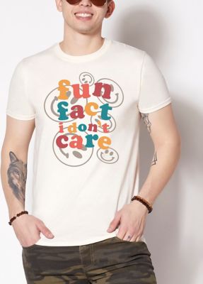 Rainbow Smiley Fun Fact I Don't Care T Shirt