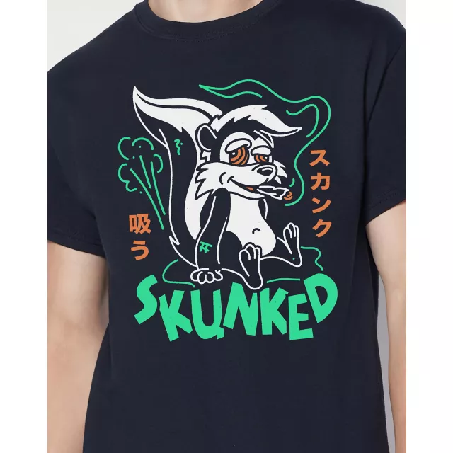 Black Skunked T Shirt at Spencer's