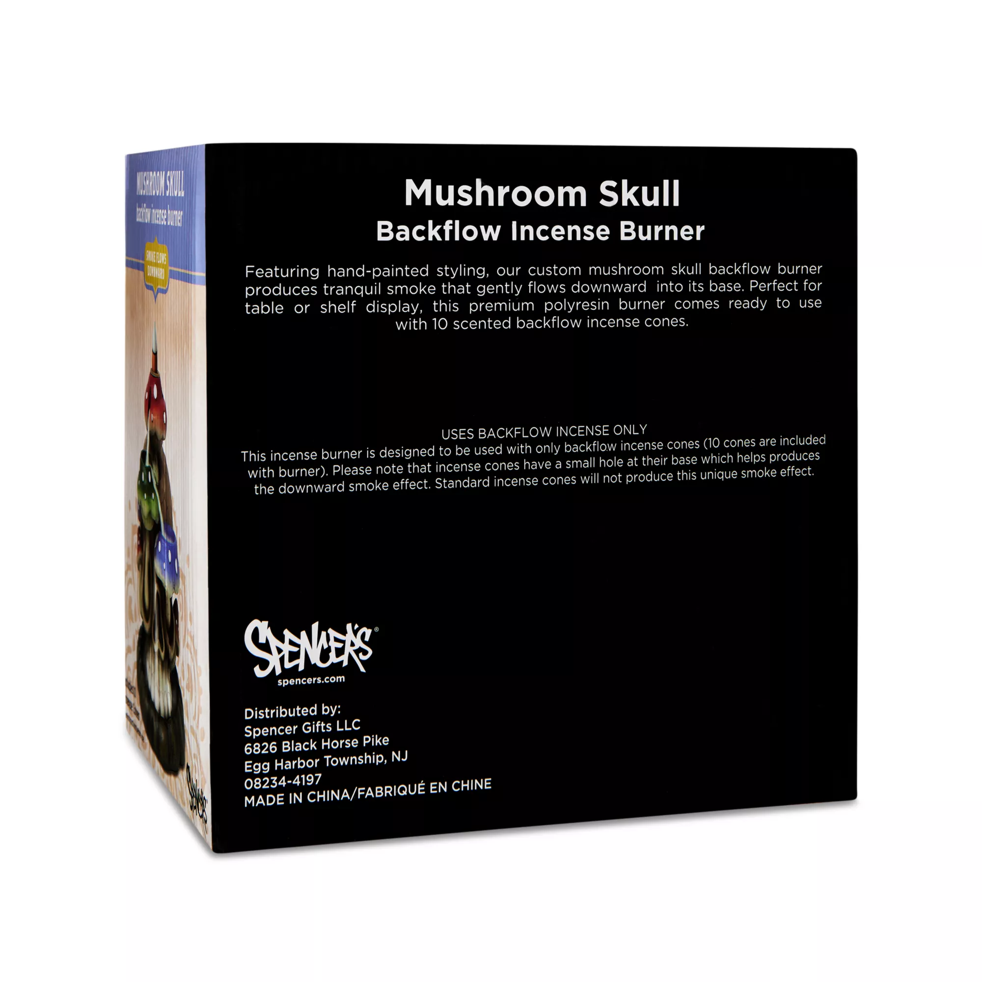 Mushroom Skull Backflow Incense Burner at Spencer's
