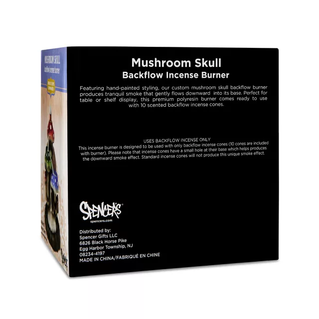 Mushroom Skull Backflow Incense Burner at Spencer's