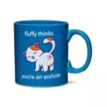 Fluffy Thinks You're An Asshole Coffee Mug - 20 oz. at Spencer's