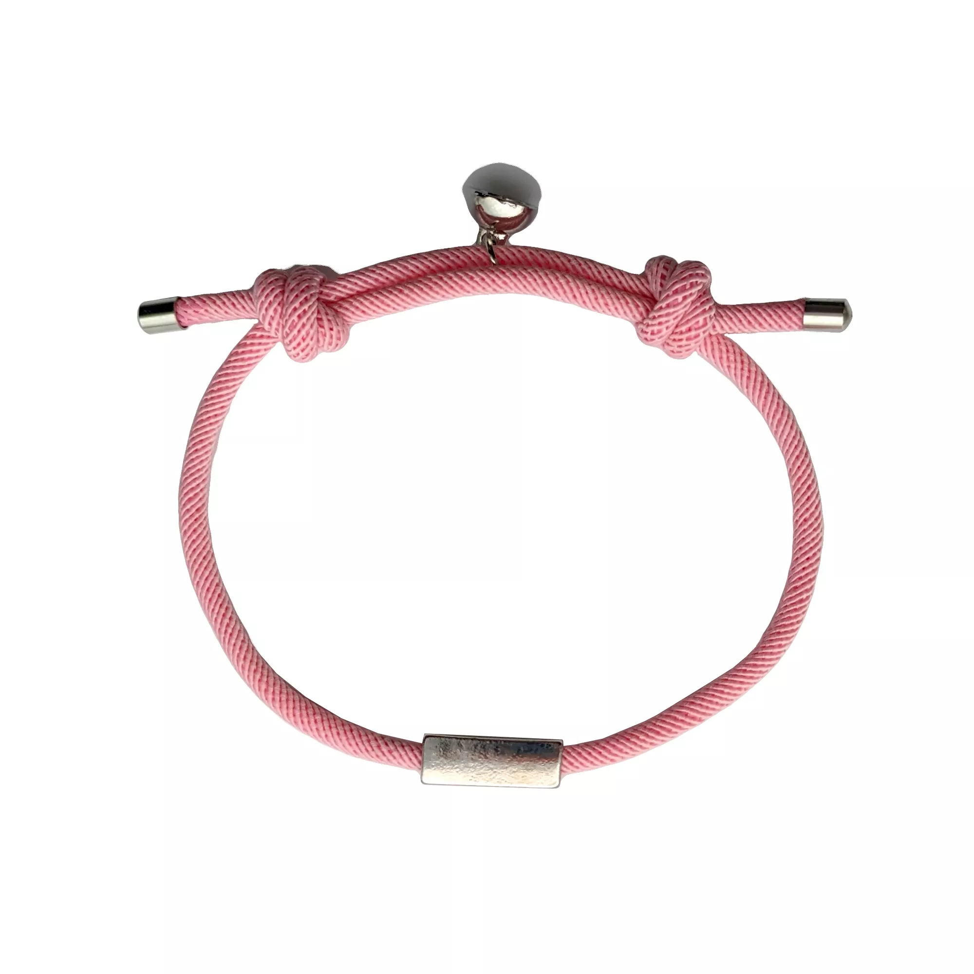 Pink and Black Cord Long Distance Bracelets - 2 Pack at Spencer's