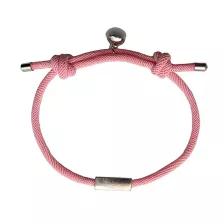 Multi-Pack Pink and Black Cord Long Distance Bracelets - 2 Pack at Spencer's