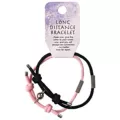 Multi-Pack Pink and Black Cord Long Distance Bracelets - 2 Pack at Spencer's