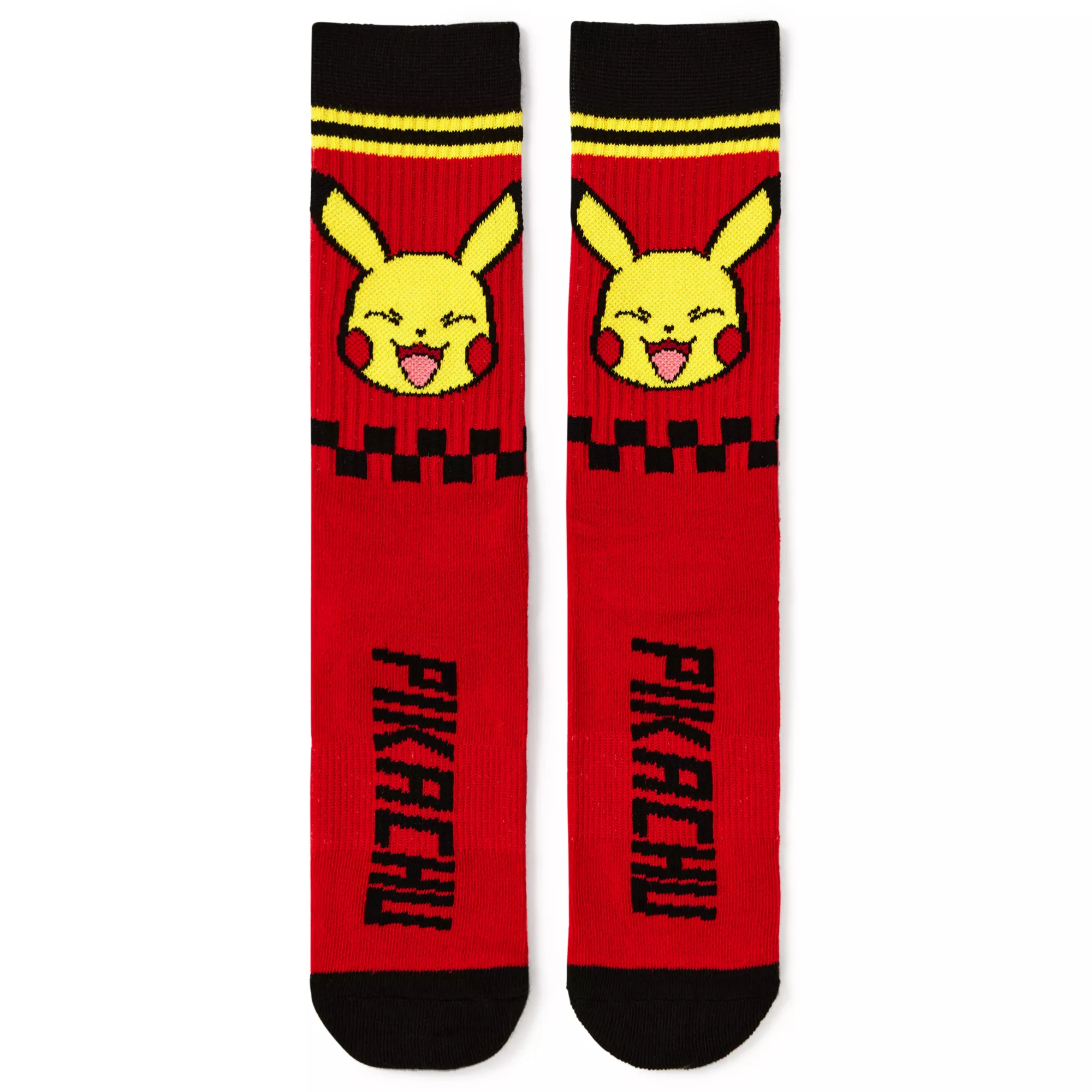 Black and Red Pikachu Crew Socks - Pokémon at Spencer's