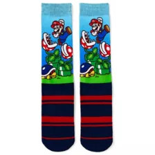 Mario Jumping Crew Socks - Super Mario Bros. at Spencer's