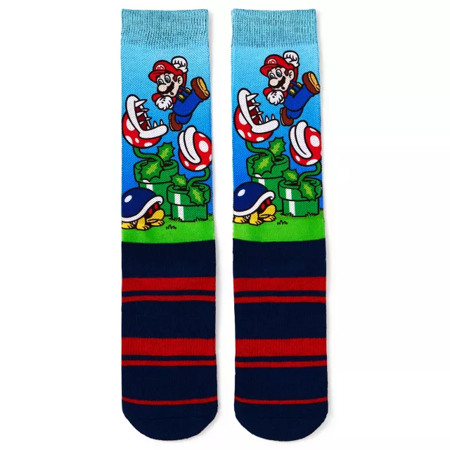 Mario Jumping Crew Socks - Super Mario Bros. at Spencer's