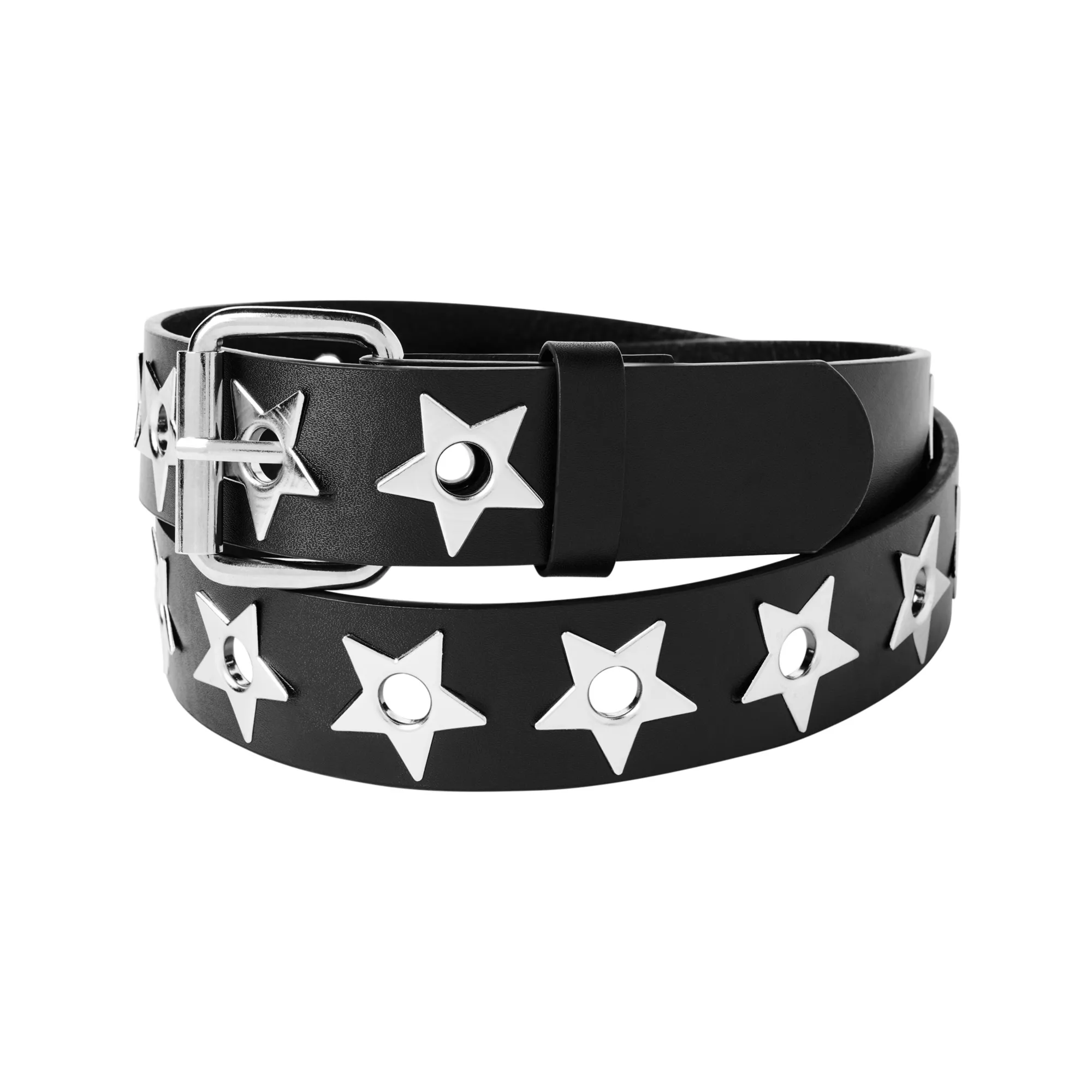 Black Star Grommet Belt at Spencer's