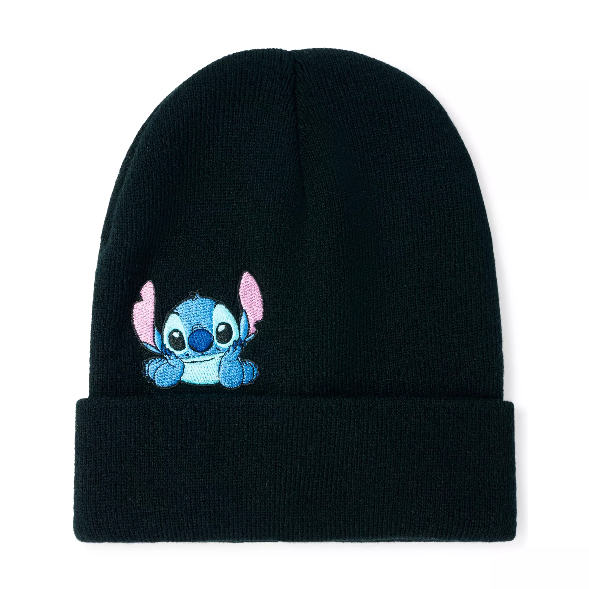 Peeking Stitch Cuff Beanie Hat - Lilo & Stitch at Spencer's