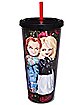 Crazy In Love Chucky and Tiffany Cup with Straw - 20 oz.