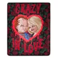 Chucky and Tiffany Crazy in Love Fleece Blanket at Spencer's