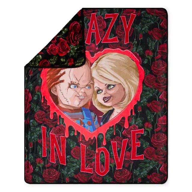 Chucky and Tiffany Crazy in Love Fleece Blanket at Spencer's