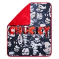 Chucky Face Pattern Fleece Blanket at Spencer's