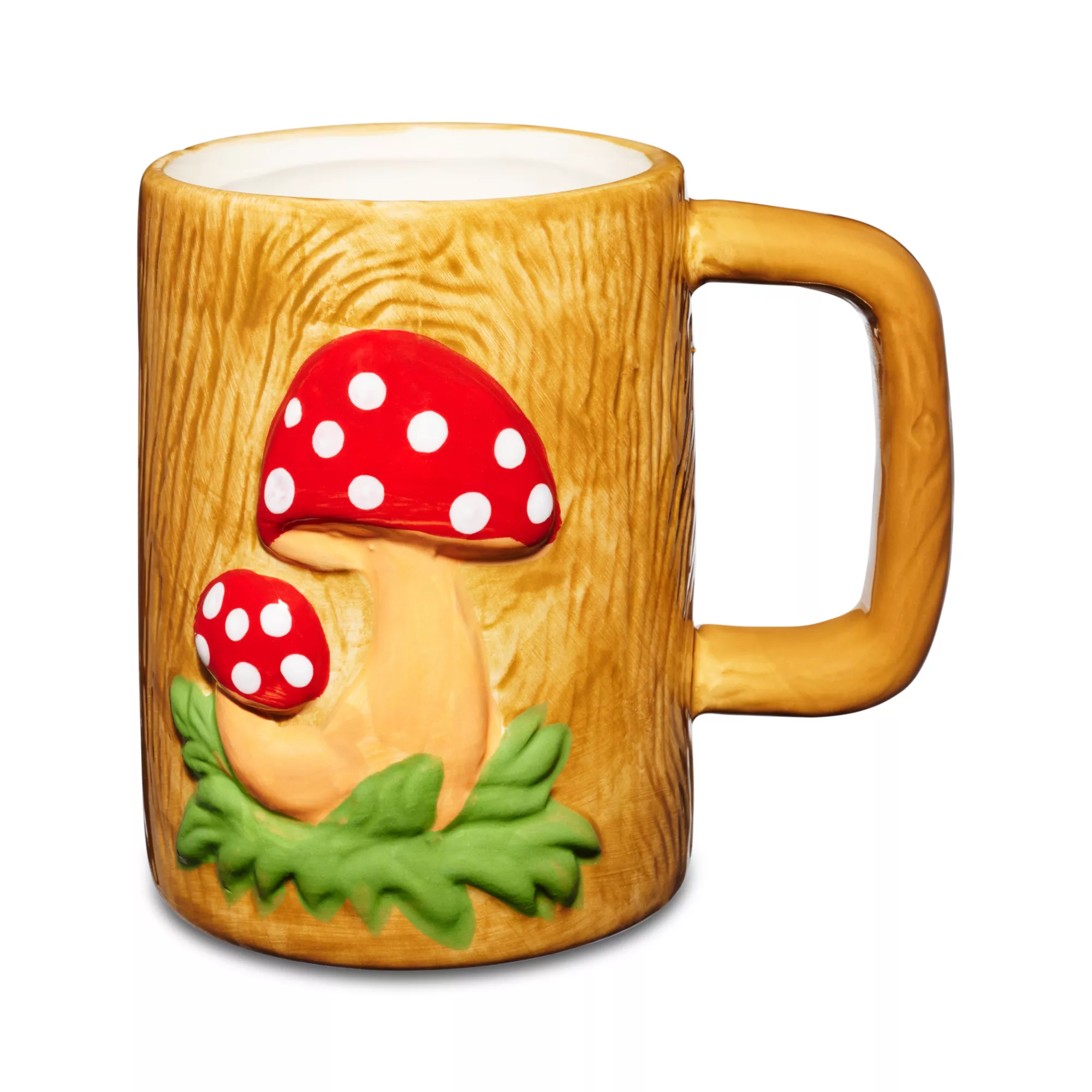 Molded Wooden Mushroom Coffee Mug - 18 oz. at Spencer's