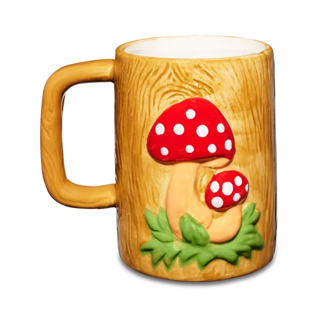 Molded Wooden Mushroom Coffee Mug - 18 oz. at Spencer's