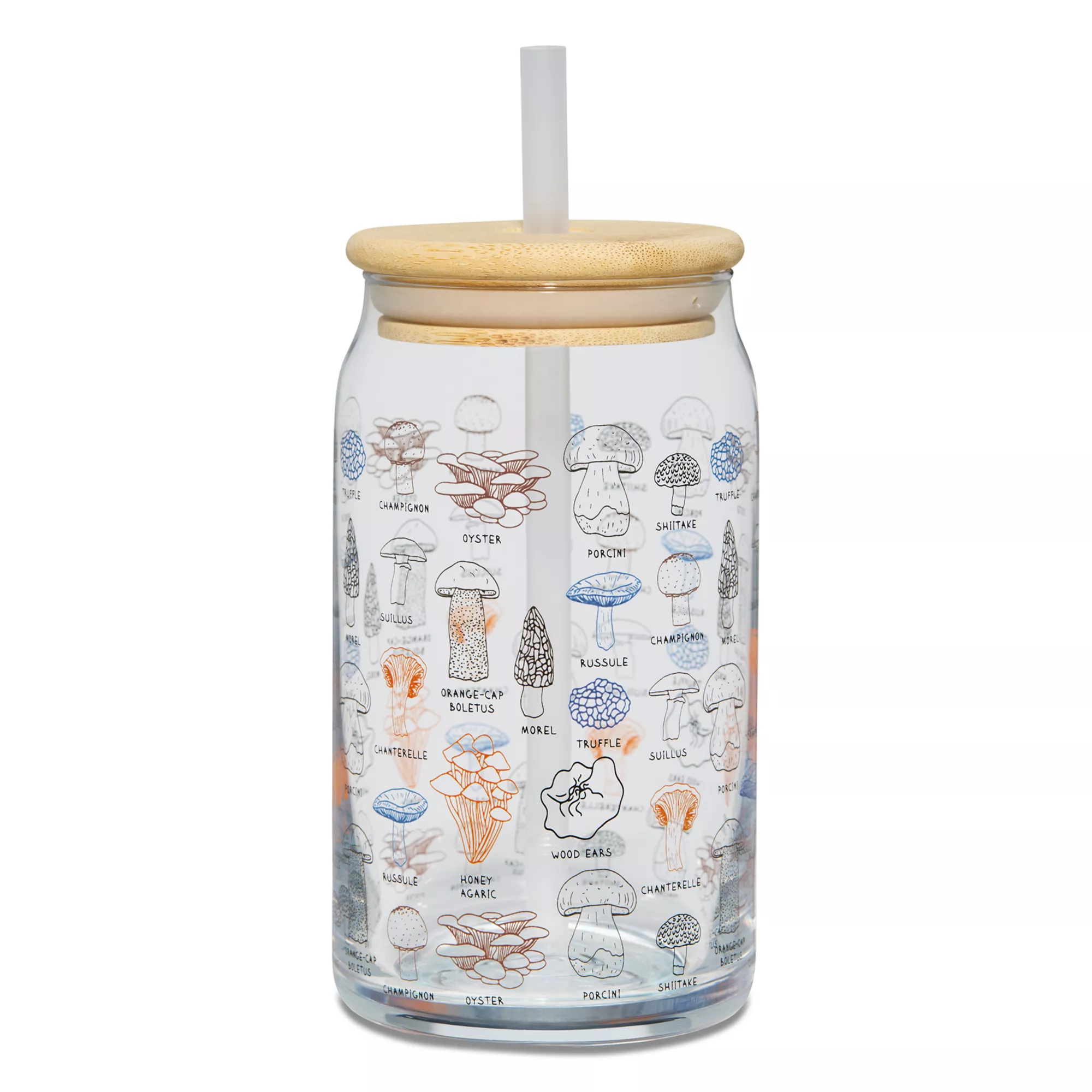 Botanical Glass Cup with Straw - 16 oz. at Spencer's