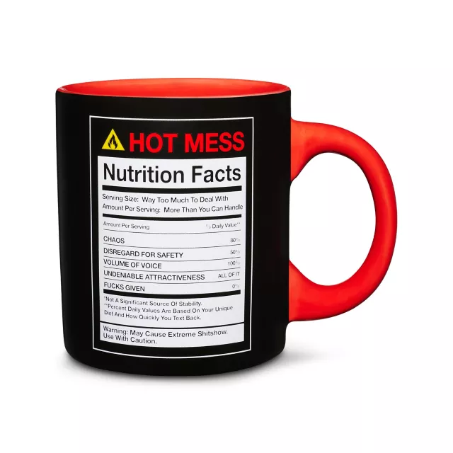 Hot Mess Nutrition Facts Coffee Mug - 20 oz. at Spencer's