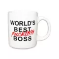 World's Best Fucking Boss Coffee Mug - 20 oz. at Spencer's