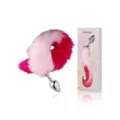 Pink Ombre Fox Tail Metal Butt Plug - 18.5 Inch at Spencer's