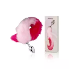 Pink Ombre Fox Tail Metal Butt Plug - 18.5 Inch at Spencer's