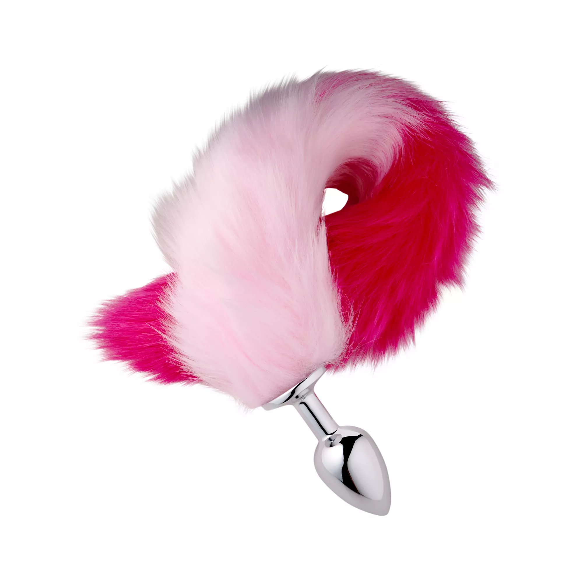 Pink Ombre Fox Tail Metal Butt Plug - 18.5 Inch at Spencer's