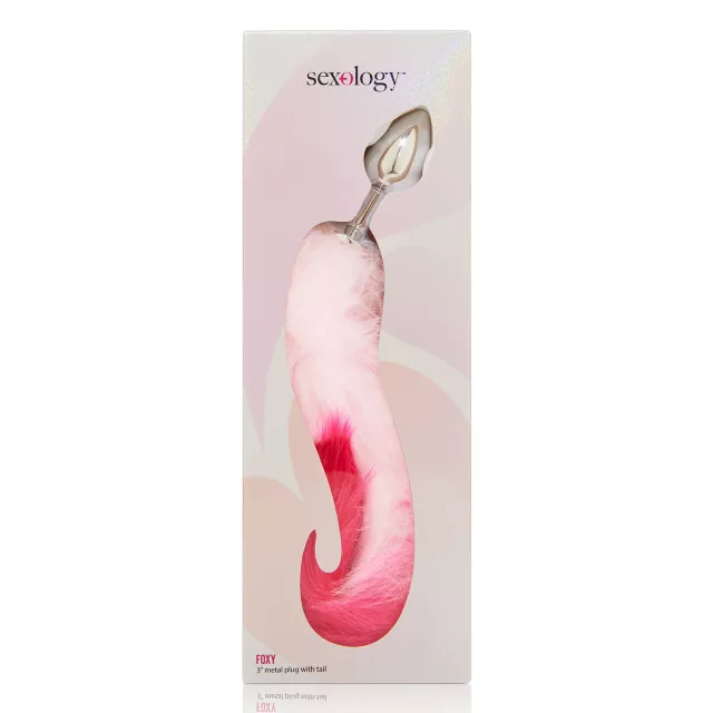 Pink Ombre Fox Tail Metal Butt Plug - 18.5 Inch at Spencer's