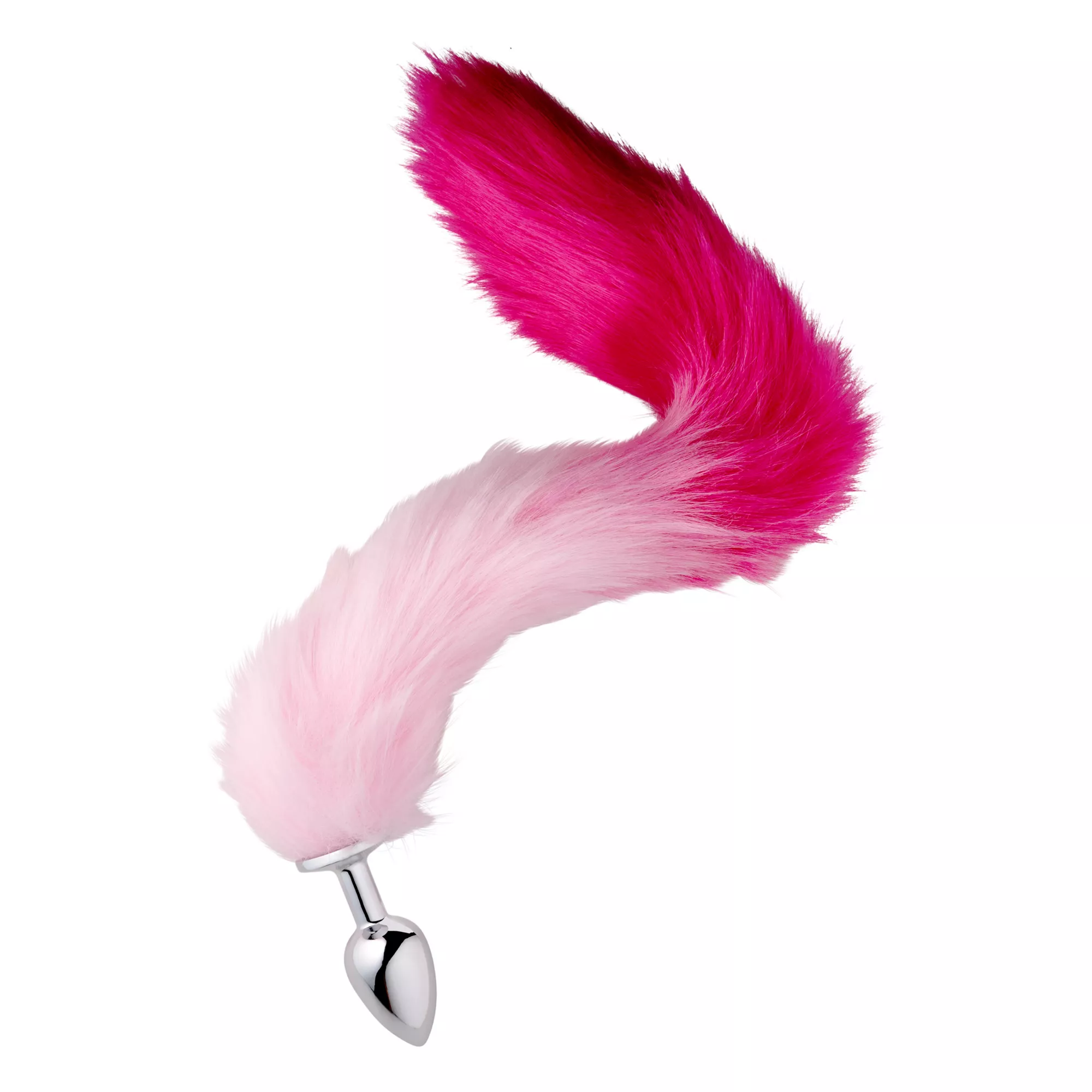 Pink Ombre Fox Tail Metal Butt Plug - 18.5 Inch at Spencer's