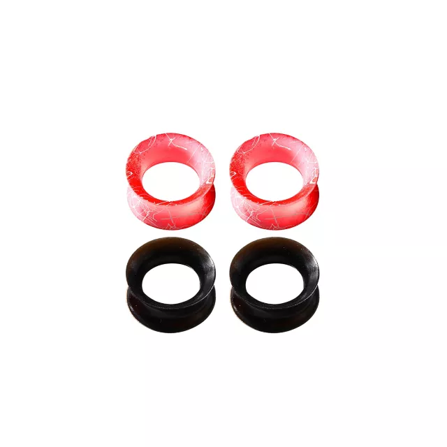 Multi-Pack Pink Splatter and Black Tunnels - 2 Pair at Spencer's