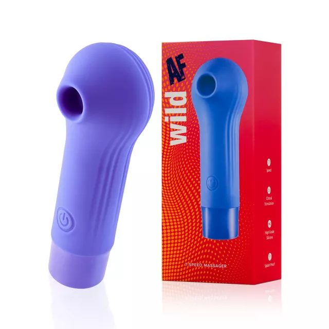 cbt sex toy Wild AF 7-Speed Waterproof Suction Massager - 3.25 Inch