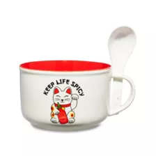 Keep Life Spicy Bowl with Spoon - Sriracha at Spencer's