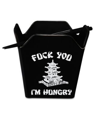 Fuck You I'm Hungry Takeout Bowl with Chopsticks - 14 oz.