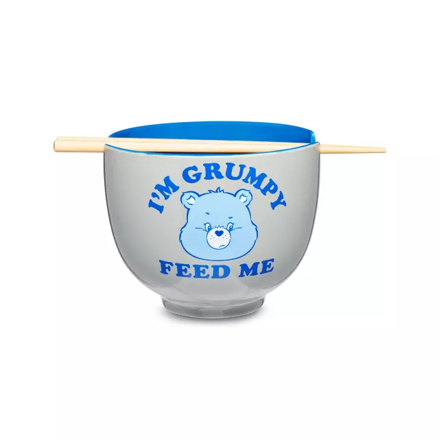 I'm Grumpy Feed Me Bowl with Chopsticks 17 oz. - Care Bears at Spencer's