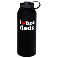 I Heart Hot Dads Water Bottle - 32 oz. at Spencer's